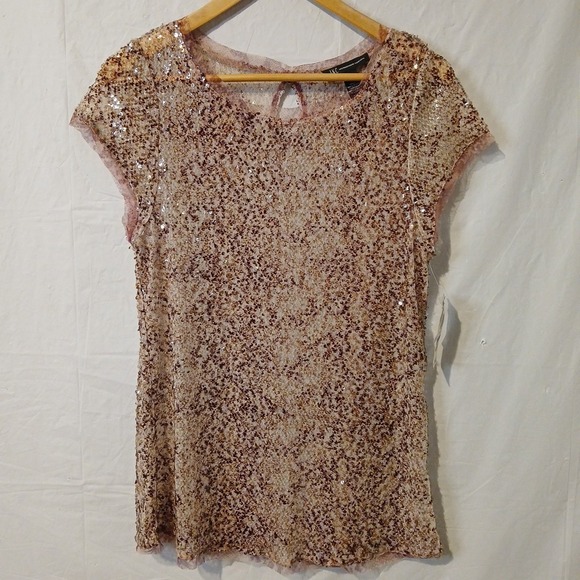 INC Brand Snake Skin Sequin Blouse Size X-large Nwt! - Picture 1 of 11